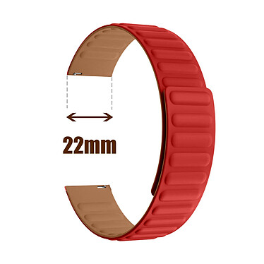 Avizar Bracelet pour Honor Magic Watch Watch GS3 Souple Attache Magnétique Rouge pas cher