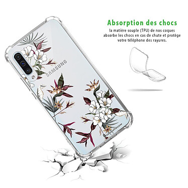 Avis LaCoqueFrançaise Coque Samsung Galaxy A70 anti-choc souple angles renforcés transparente Motif Fleurs Sauvages