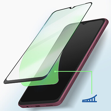 Avizar Verre Trempé pour Samsung Galaxy A14 4G et 5G Dureté 9H Bords Biseautés 5D Adhésion Totale  Noir pas cher