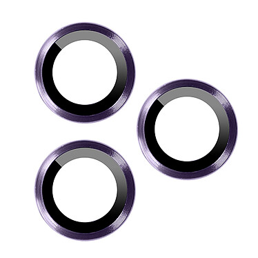 Avizar Film Caméra iPhone 14 Pro et 14 Pro Max Dureté 9H Contour Métal violet  Transparent