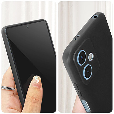 Acheter Avizar Coque pour Xiaomi Redmi Note 12 5G Souple Noir et Verre Trempé 9H  Contour Noir
