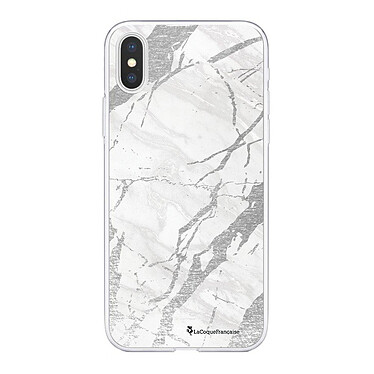 LaCoqueFrançaise Coque iPhone Xs Max silicone transparente Motif Marbre gris ultra resistant