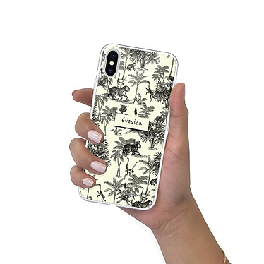 LaCoqueFrançaise Coque iPhone X/Xs silicone transparente Motif Botanic Evasion ultra resistant pas cher