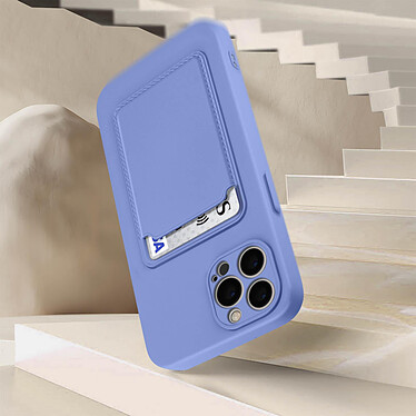 Forcell Coque pour iPhone 13 Pro Max Silicone Souple Porte-carte Fine Légère  Violet pas cher