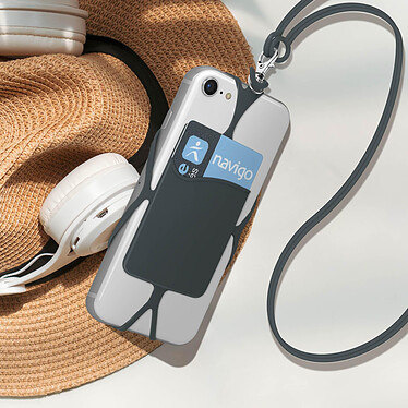 Acheter Avizar Coque Cordon Universelle pour Smartphone avec Porte-carte  Gris Foncé