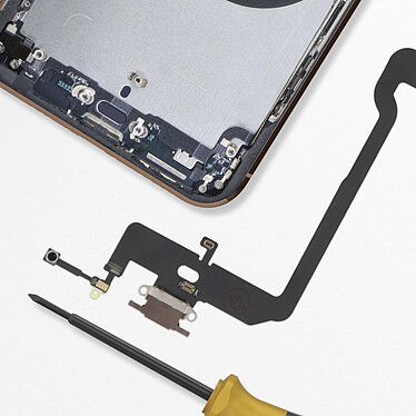 Acheter Clappio Connecteur de Charge Lightning pour Apple iPhone XS Dorée