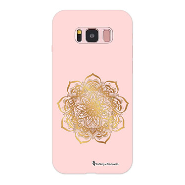 LaCoqueFrançaise Coque Samsung Galaxy S8 Silicone Liquide Douce rose pâle Mandala Or