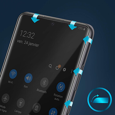 Acheter Avizar Film Samsung Galaxy Note 20 Verre Trempé Biseauté Transparent au Contour Noir