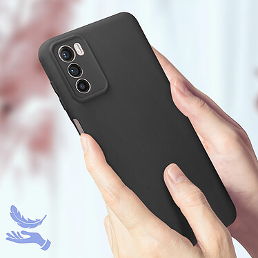 Acheter Avizar Coque pour Motorola Moto G42 Silicone Semi-rigide Finition Soft-touch Fine  Noir