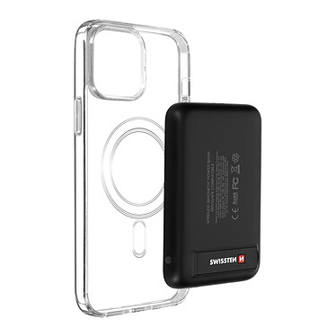 Swissten Coque Apple iPhone 13 et Powerbank 5000 mAh Magsafe  Transparent