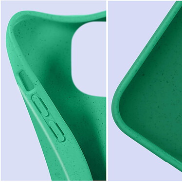 Avizar Coque pour iPhone 15 Pro Silicone gel Anti-traces Compatible QI 100% Recyclable  Vert pas cher