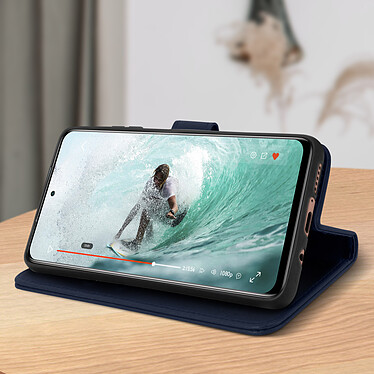 Acheter Avizar Étui pour Xiaomi Mi 10T Lite Clapet Portefeuille Support Vidéo  Bleu Nuit