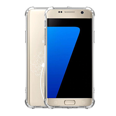 Avis Evetane Coque Samsung Galaxy S7 anti-choc souple angles renforcés transparente Motif Pissenlit blanc