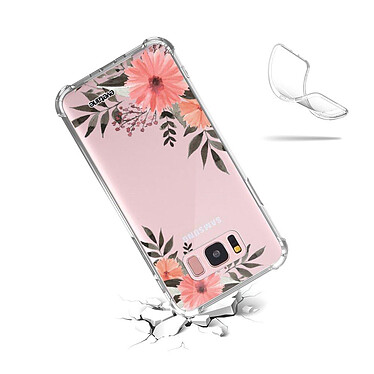 Acheter Evetane Coque Samsung Galaxy S8 Plus anti-choc souple angles renforcés transparente Motif Fleurs roses