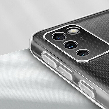 Avizar Coque Samsung Galaxy A02s Silicone Souple Verre Trempé Transparent Noir pas cher