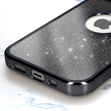 Acheter Avizar Coque pour iPhone 14 Pro Paillette Amovible Silicone Gel  Noir