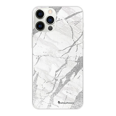 LaCoqueFrançaise Coque iPhone 12/12 Pro silicone transparente Motif Marbre gris ultra resistant
