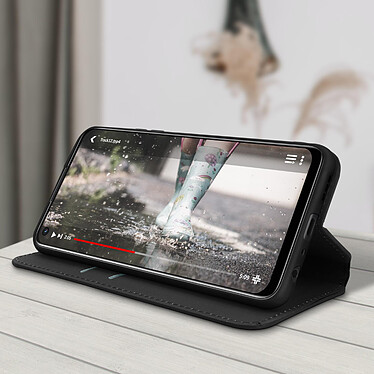 Acheter Avizar Housse Oppo A54 5G et A74 5G Clapet Portefeuille Fonction Support Vidéo Noir