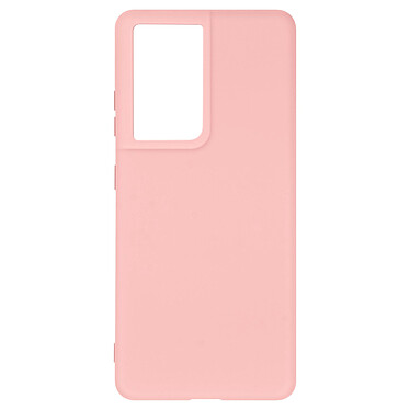 Avizar Coque Samsung Galaxy S21 Ultra Silicone Souple Soft Touch Compatible QI Rose