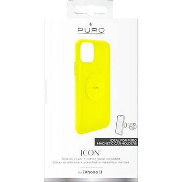 Avis PURO Coque de protection Icon aimantée pour iPhone 11 Jaune