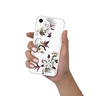 LaCoqueFrançaise Coque iPhone Xr silicone transparente Motif Fleurs Sauvages ultra resistant pas cher