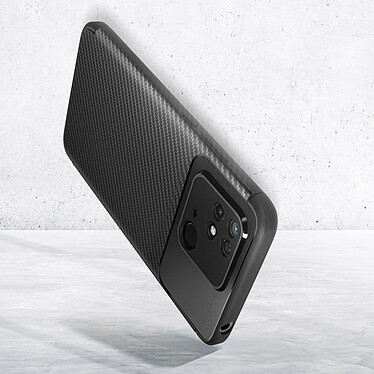 Acheter Avizar Coque pour Xiaomi Redmi 10C Silicone gel Flexible Design Effet fibre de carbone  Noir