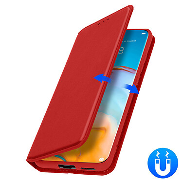 Avizar Housse Huawei P40 Folio Portefeuille Fonction Support rouge pas cher