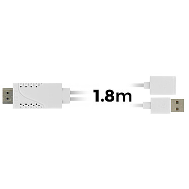 Acheter Avizar Câble USB Femelle MHL Vers HDMI Mâle Et USB Mâle Smartphone / Tablette - Blanc