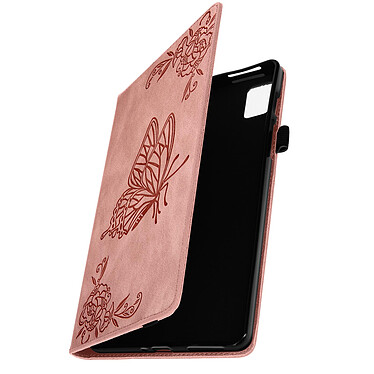 Avizar Étui pour Realme Pad Mini Motif Papillon Fleurs Rangement cartes Support vidéo  rose