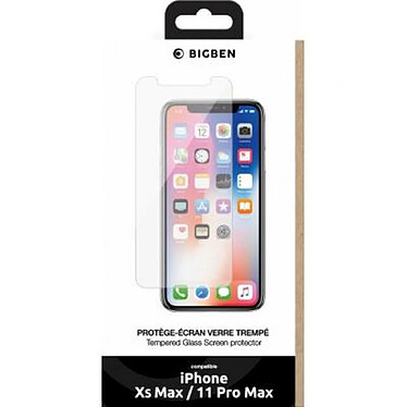 BigBen Connected Protège écran pour Apple iPhone XS Max / 11 Pro Max Plat Anti-rayures Transparent pas cher