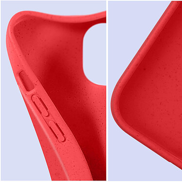 Avizar Coque pour iPhone 15 Silicone gel Anti-traces Compatible QI 100% Recyclable  Rouge pas cher