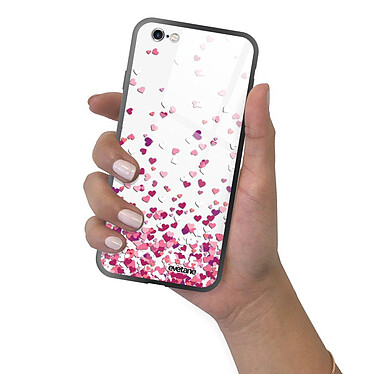 Evetane Coque iPhone 6/6s Coque Soft Touch Glossy Confettis De Coeur Design pas cher