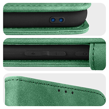 Acheter Forcell Housse pour Xiaomi Redmi 9A Effet Daim Clapet Portefeuille Support Vidéo  Vert