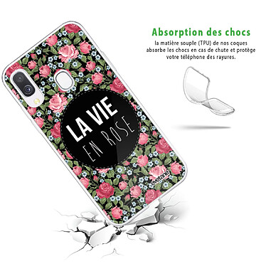 Avis Evetane Coque Samsung Galaxy A40 360 intégrale transparente Motif La Vie en Rose Tendance