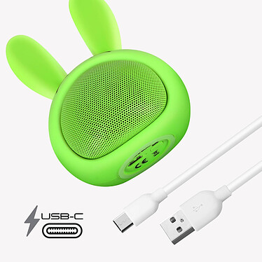 Avis Moxie Enceinte Bluetooth 3W Autonomie 3h Design Lapin Lumineux  Vert