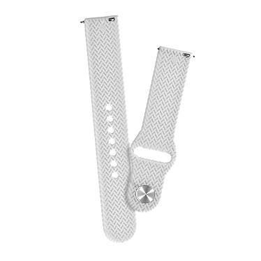 Avizar Bracelet Samsung Galaxy Watch 4 en Silicone tressé Soft-touch blanc pas cher