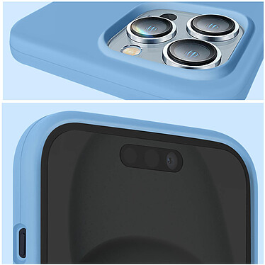 Acheter Moxie Coque pour iPhone 15 Pro Semi-rigide Intérieur Microfibre Bleu Acier