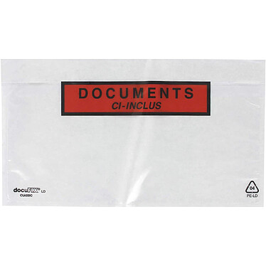 GPV Paquet de 100 pochettes porte-documents, (L)110 x (P)220 mm