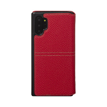 Avis Façonnable Étui Folio pour Samsung Galaxy Note 10 Plus N975 avec Bouton Laqué Rouge