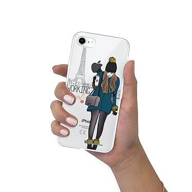 LaCoqueFrançaise Coque iPhone 7/8/ iPhone SE 2020/ 2022 silicone transparente Motif Working girl ultra resistant pas cher