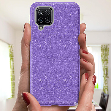 Acheter Avizar Coque pour Samsung Galaxy A12 Paillette Amovible Silicone Semi-rigide violet