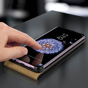 Avis Avizar Etui Samsung Galaxy S9 Plus à Clapet Cuir Languette magnétique - Noir