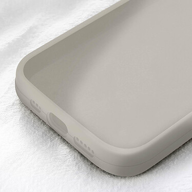 Moxie Coque pour iPhone 15 Pro Semi-rigide Intérieur Microfibre Gris Clair pas cher