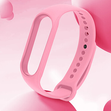 Avizar Bracelet pour Xiaomi Mi Band 5 / 6 / 7 Silicone Soft Touch Waterproof Rose pas cher