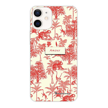 LaCoqueFrançaise Coque iPhone 12 mini silicone transparente Motif Botanic Amour ultra resistant