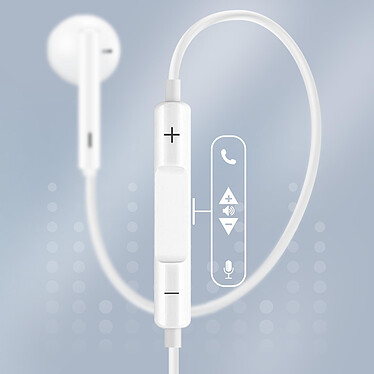 LinQ Écouteurs filaire Bluetooth port Lightning Blanc pas cher