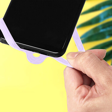 Avizar Cordon Smartphone avec Silicone Universel Extensible Réglable 90cm  lavande pas cher