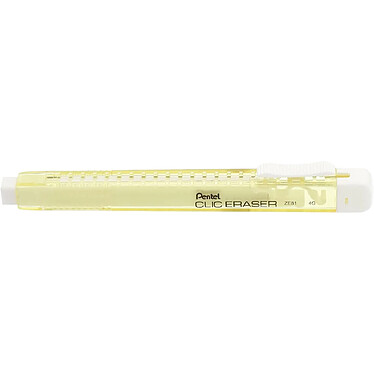 PENTEL Stylo gomme CLIC ERASER, Corps Jaune pastel x 12