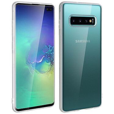 Avizar Coque Samsung Galaxy S10 Plus Silicone Gel + Film Ecran Verre trempé transparent