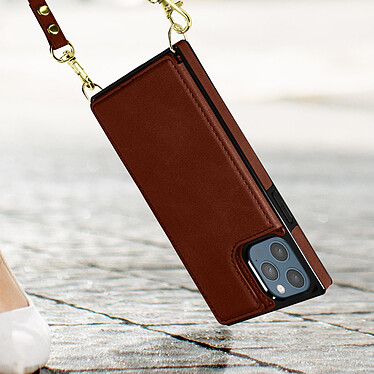 Acheter Avizar Coque Cordon iPhone 12 Pro Max Multifonction Avec Lanière - marron